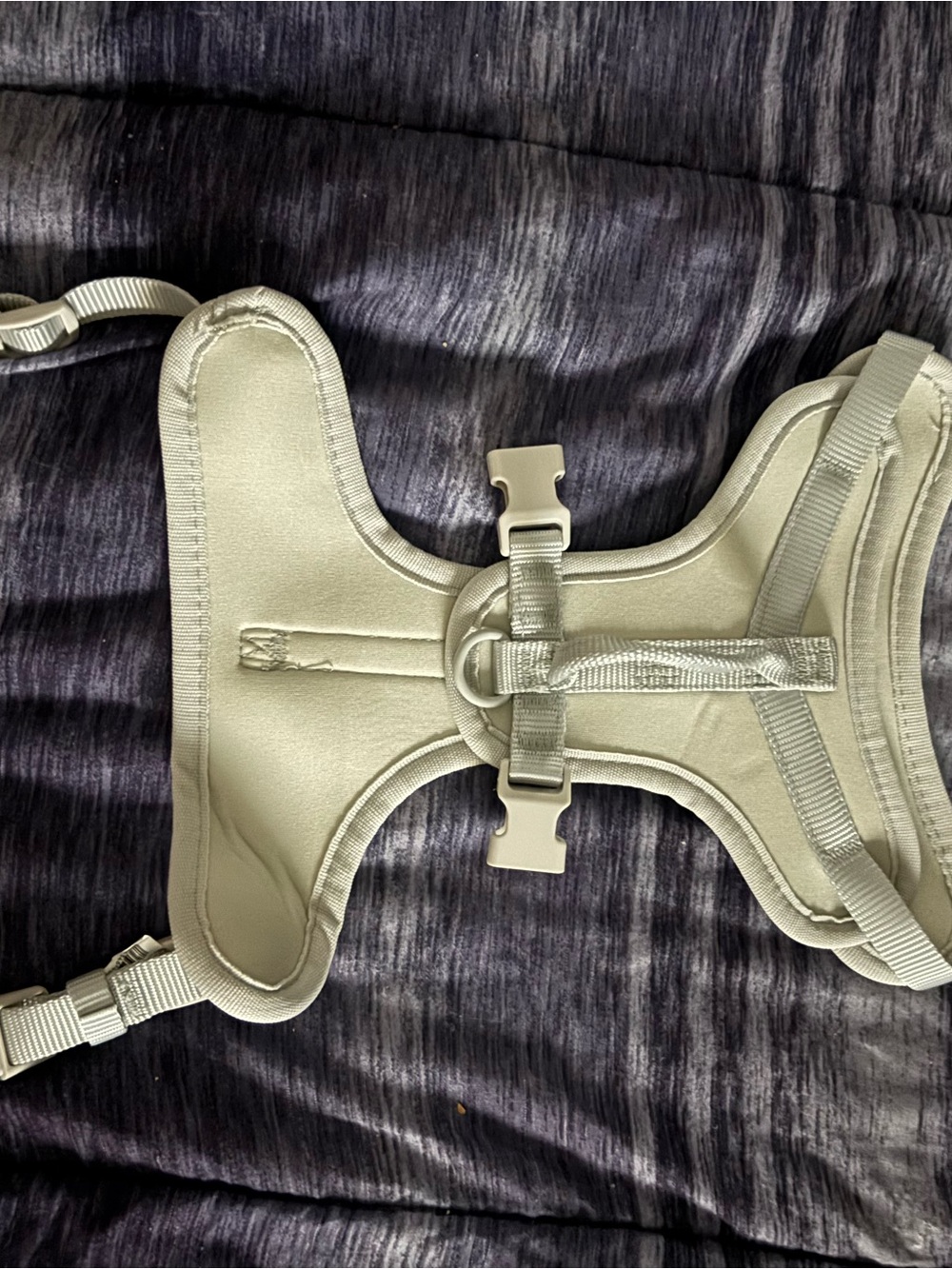 Neutral Grey Dog Harness with Quick-Release Buckles